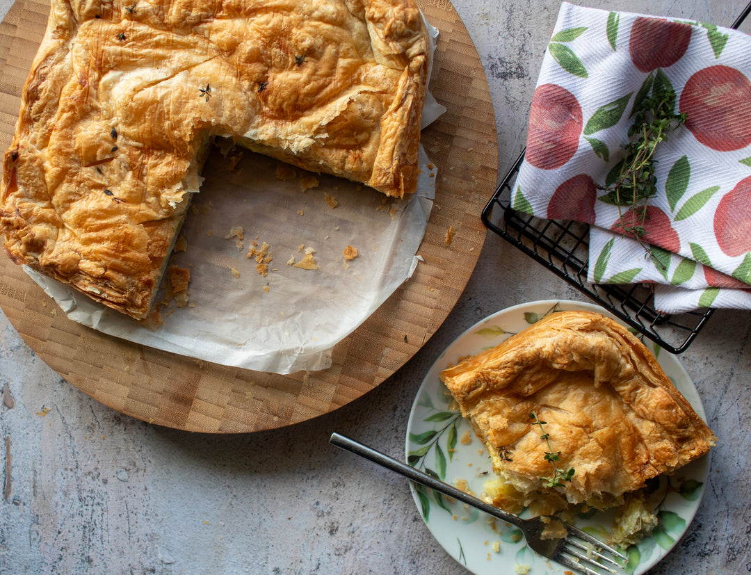 Smokey Garlic Potato Gratin Pie