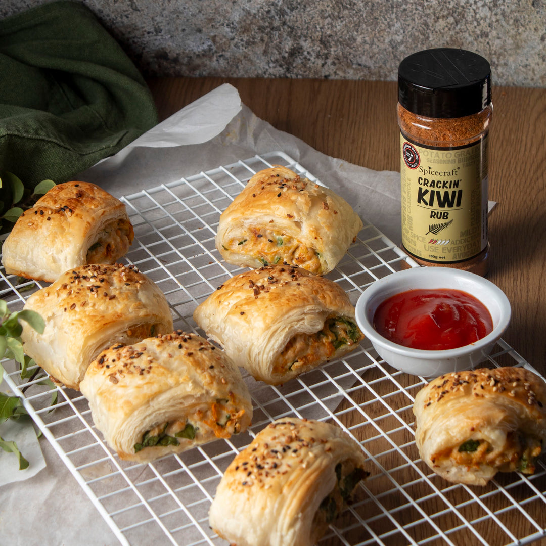 Crackin’ Kiwi Chicken and Veg sausage Rolls 😋