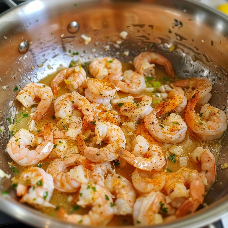 Smokey Garlic Kiwi Prawns